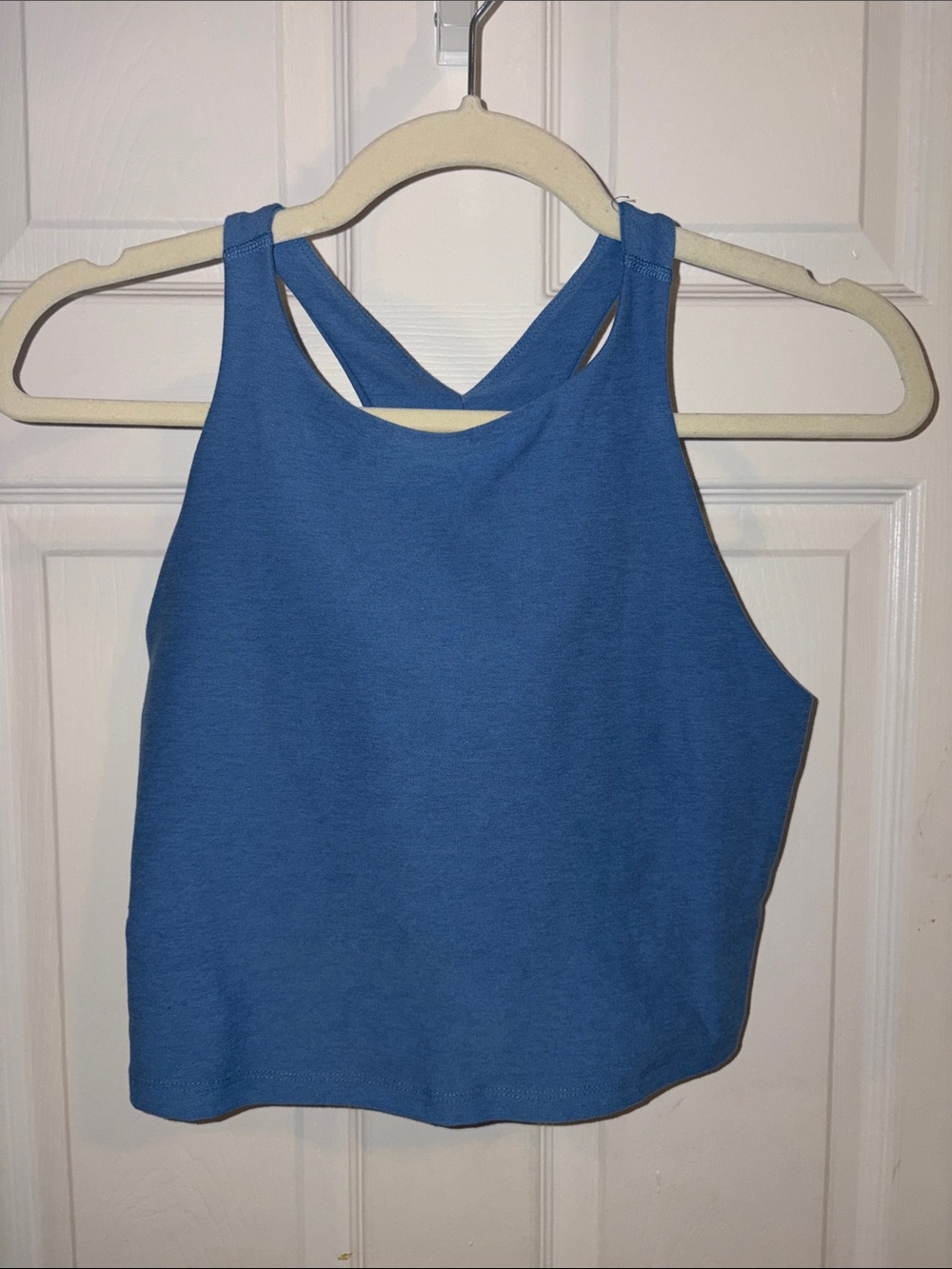 Beyond Yoga Spacedye Blue High-Neck Cropped Tank